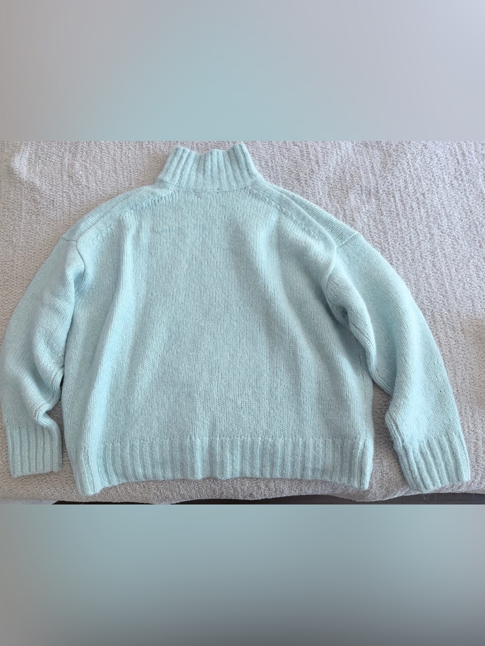 Madewell Light Aqua Cowl Neck Sweater
